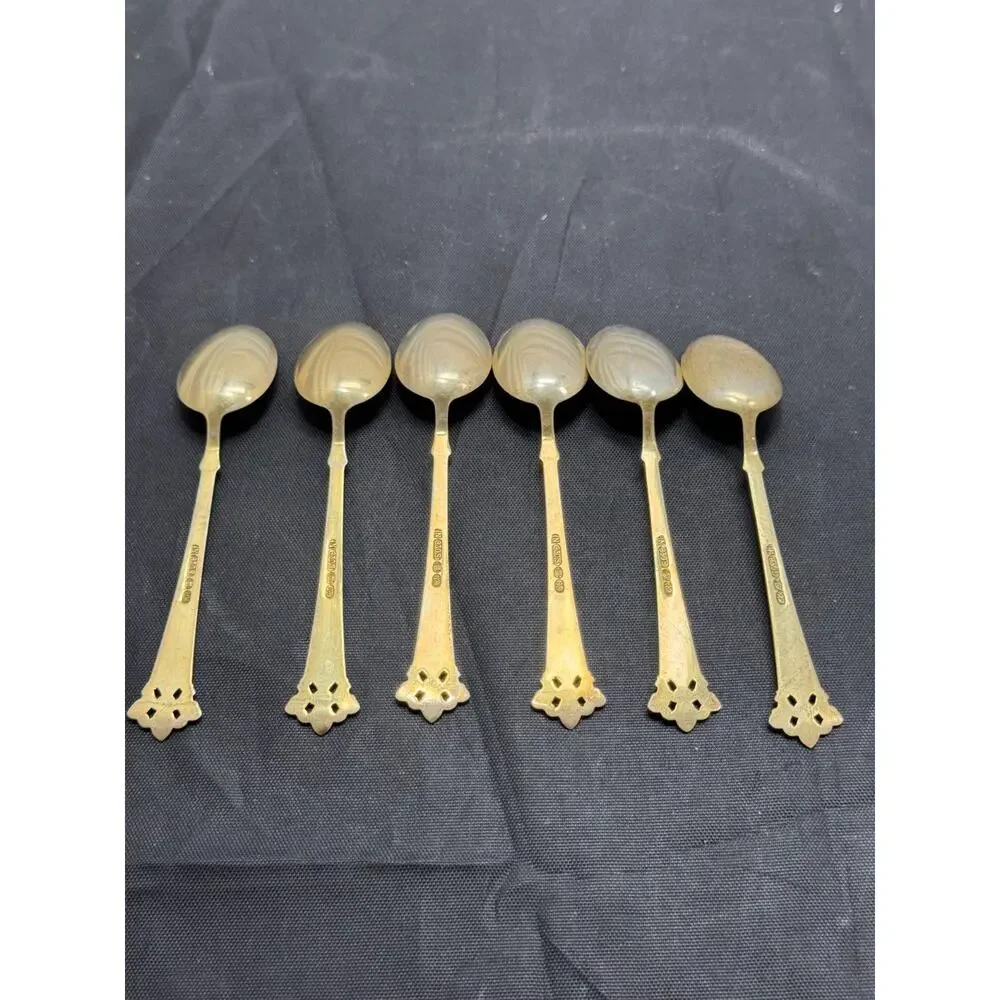 Magnus Aase Vintage Norwegian 830S Silver Spoons Set 6 NM Openwork Demitasse 4